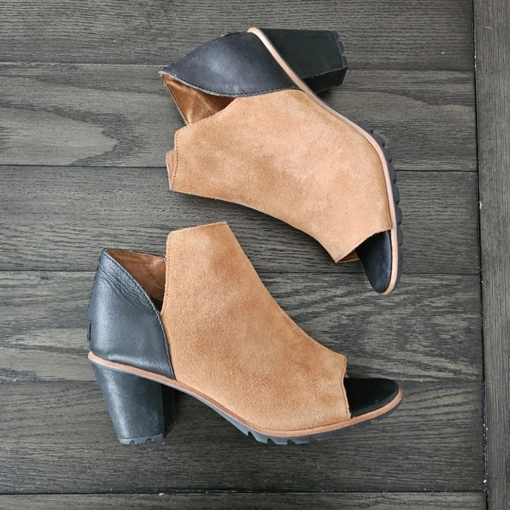 Sorel Nadia Leather High Heel Bootie Size 8.5